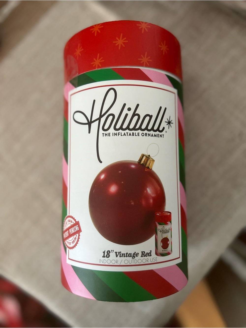 Holiball 18” Red Inflatable Holiday Ornament NEW!
